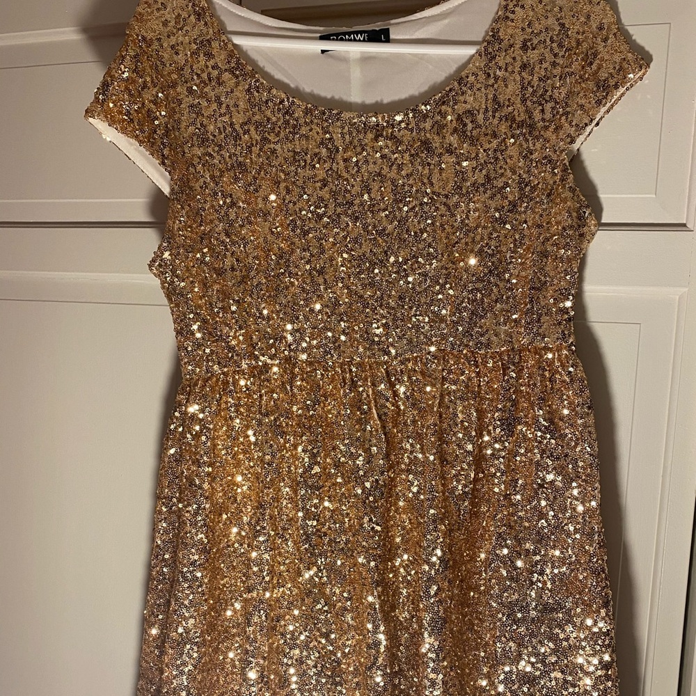 Cute gold sequin dress